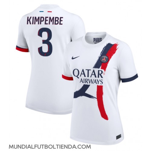 Camiseta Paris Saint-Germain Presnel Kimpembe #3 Segunda Equipación Replica 2024-25 para mujer mangas cortas